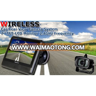 Factory Price Battery Operated 4CH Quad Wireless Backup Camera With 7''TFT LCD Monitor